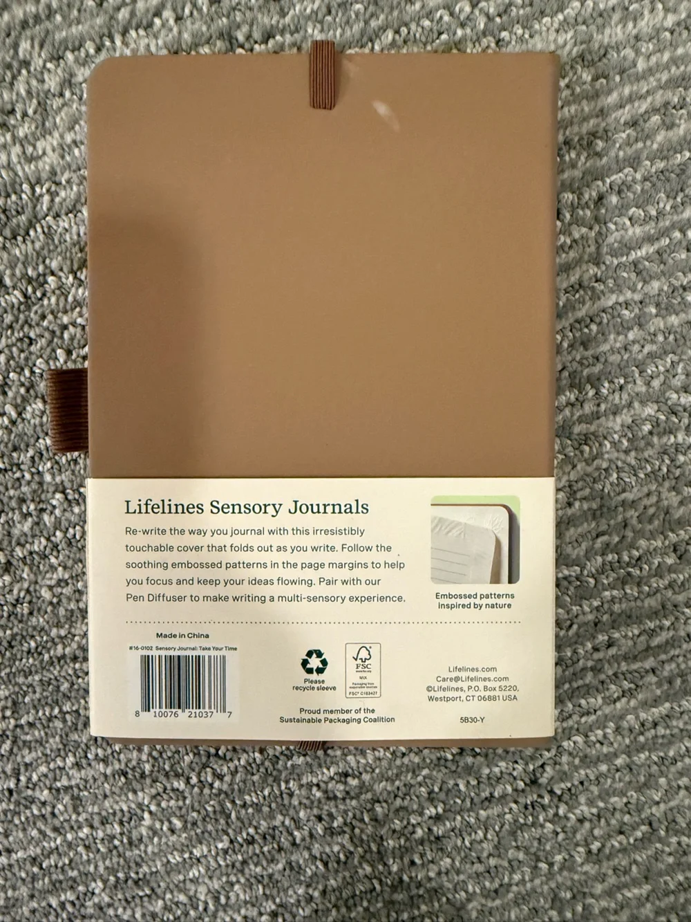 Lifelines Sensory Journal Interactive Cover Tactile Writing Notebook 160 Ruled